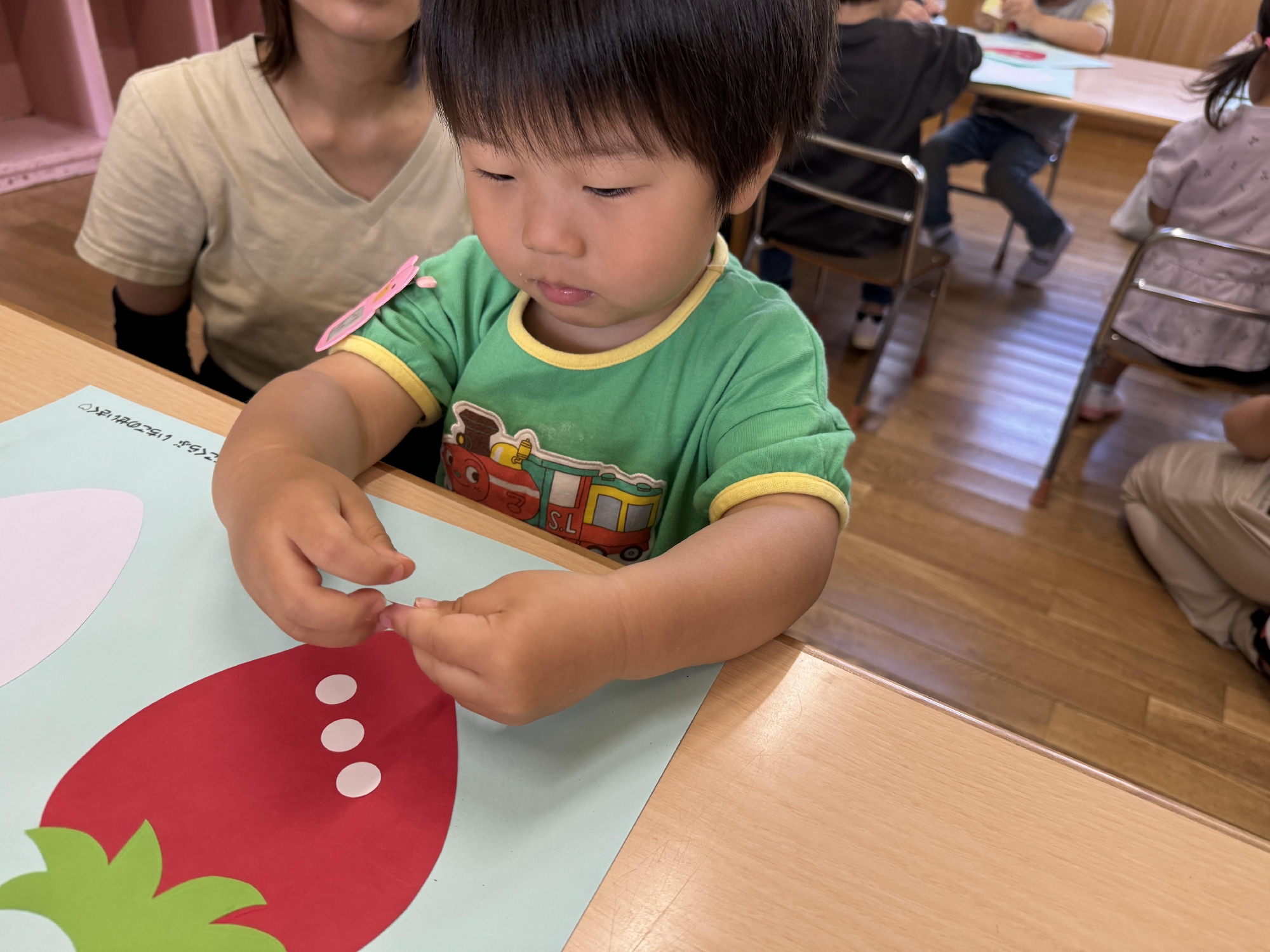 第2回にこにこクラブ🍓いちごの製作🍓